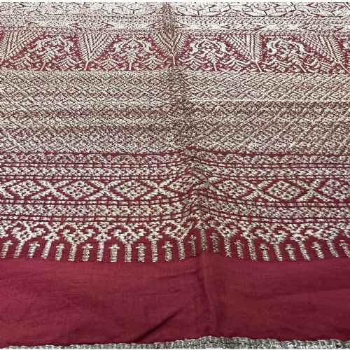 LONG SILK AND METAL THREAD TEXTILE INDIA 19TH CENTURY - ADDITIONAL PHOTO 3