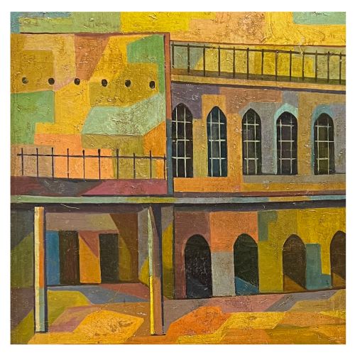 HOUSE ON THE RIVER TIGRIS OIL ON CANVAS PAINTING BY HAFIDH ALDROUBI IRAQ 19141991 - ADDITIONAL PHOTO 4