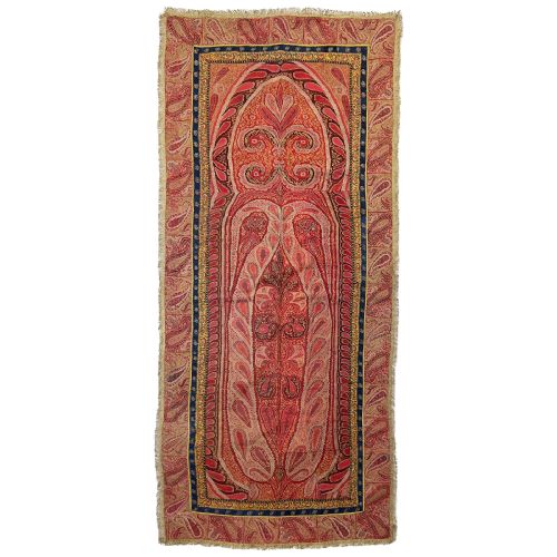 antique 19th century indian textile runner boteh design - CATEGORY: ANTIQUE RUGS - DATED 19TH CENTURY