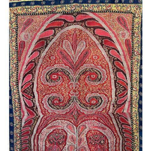 ANTIQUE 19TH CENTURY INDIAN TEXTILE RUNNER BOTEH DESIGN - ADDITIONAL PHOTO 1