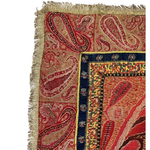 ANTIQUE 19TH CENTURY INDIAN TEXTILE RUNNER BOTEH DESIGN - ADDITIONAL PHOTO 2