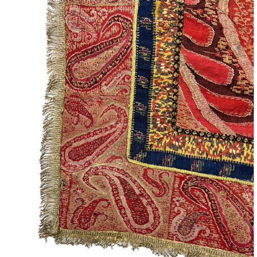 ANTIQUE 19TH CENTURY INDIAN TEXTILE RUNNER BOTEH DESIGN - ADDITIONAL PHOTO 4