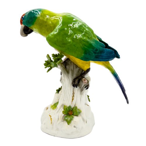 MEISSEN PARROT ON A TREE SCULPTURE GERMANY 19TH CENTURY - ADDITIONAL PHOTO 2
