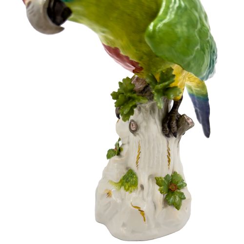 MEISSEN PARROT ON A TREE SCULPTURE GERMANY 19TH CENTURY - ADDITIONAL PHOTO 3