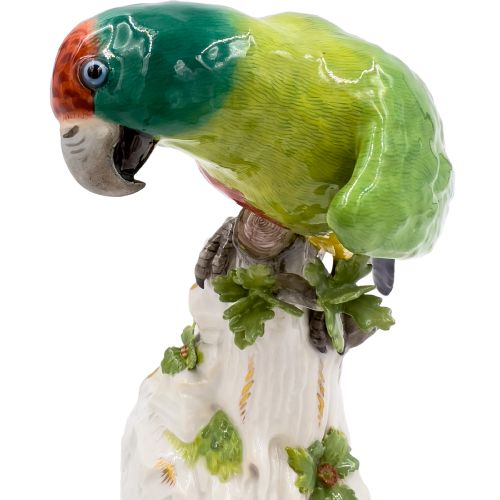 MEISSEN PARROT ON A TREE SCULPTURE GERMANY 19TH CENTURY - ADDITIONAL PHOTO 4