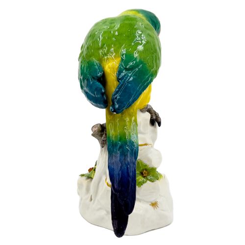 MEISSEN PARROT ON A TREE SCULPTURE GERMANY 19TH CENTURY - ADDITIONAL PHOTO 5
