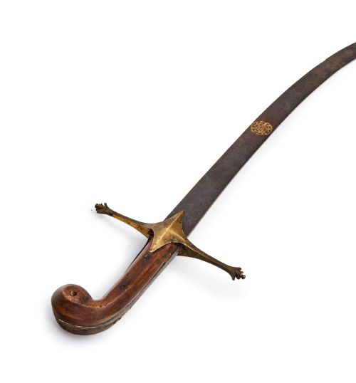 A JAWHAR SWORD WITH CALLIGRAPHY BY ASAD ALLAH PERIOD OF SHAH ABBAS 17TH CENTURY - ADDITIONAL PHOTO 2