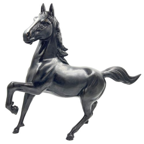 A LARGE SINGED JAPANESE BRONZE HORSE SCULPTURE CIRCA 192030 SHOWATAISHO PERIOD - ADDITIONAL PHOTO 1