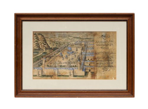 19th century ottoman watercolour painting of alaqsa mosque - CATEGORY: ANTIQUE ART - DATED 19TH CENTURY