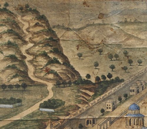 19TH CENTURY OTTOMAN WATERCOLOUR PAINTING OF ALAQSA MOSQUE - ADDITIONAL PHOTO 4