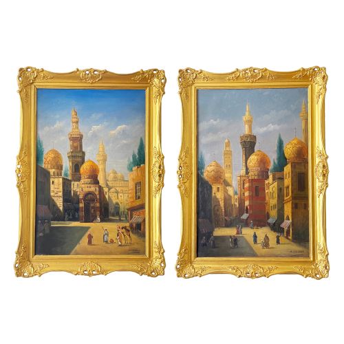 a fine pair of late 19th century oil on canvas oriental paintings signed h carnier - CATEGORY: ANTIQUE ART - DATED 19TH CENTURY