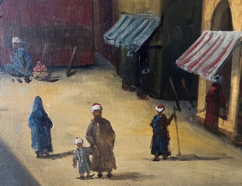 A FINE PAIR OF LATE 19TH CENTURY OIL ON CANVAS ORIENTAL PAINTINGS SIGNED H CARNIER - ADDITIONAL PHOTO 6