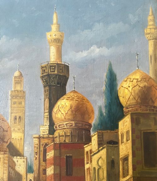 A FINE PAIR OF LATE 19TH CENTURY OIL ON CANVAS ORIENTAL PAINTINGS SIGNED H CARNIER - ADDITIONAL PHOTO 8