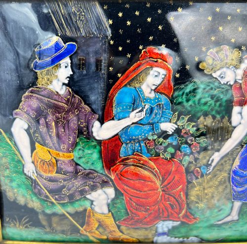 A LIMOGES ENAMEL PLAQUE ATTRIBUTED TO SAMSON 19TH CENTURY - ADDITIONAL PHOTO 1