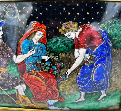 A LIMOGES ENAMEL PLAQUE ATTRIBUTED TO SAMSON 19TH CENTURY - ADDITIONAL PHOTO 3