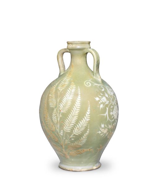 A LARGE SAFAVID CELADON POTTERY VASE PERSIA 17TH CENTURY - ADDITIONAL PHOTO 3