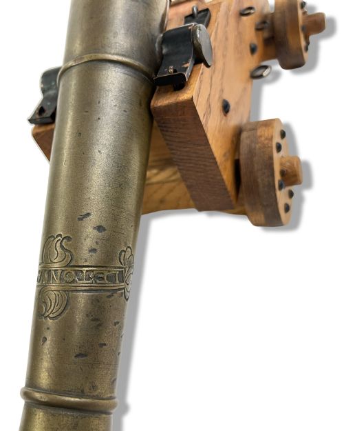 A SMALL FRENCH BRONZE SIGNAL CANNON INSCRIBED LE TONNANT 18TH 19TH CENTURY - ADDITIONAL PHOTO 6