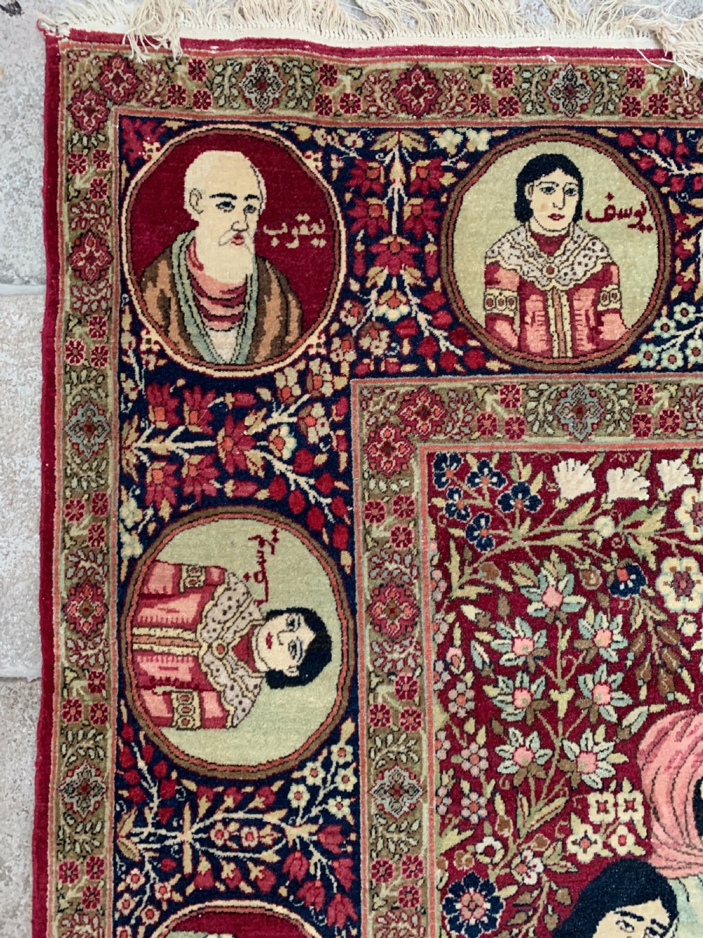 Antique Pictorial Kerman Raver RUG 230 x 140 cm  View IV