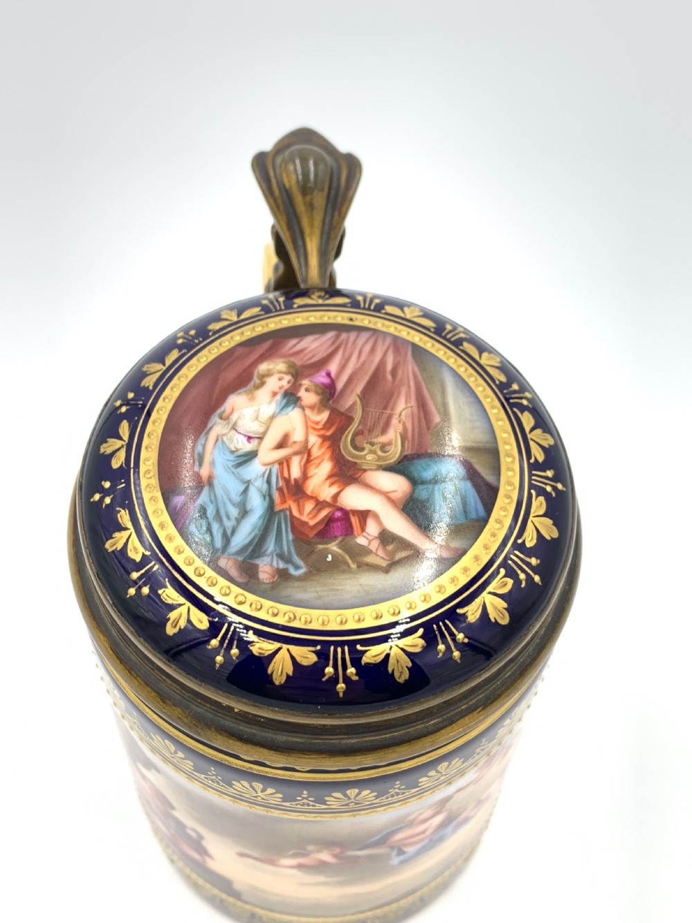19th Century Blue Vienna Tankard With Lid View VII