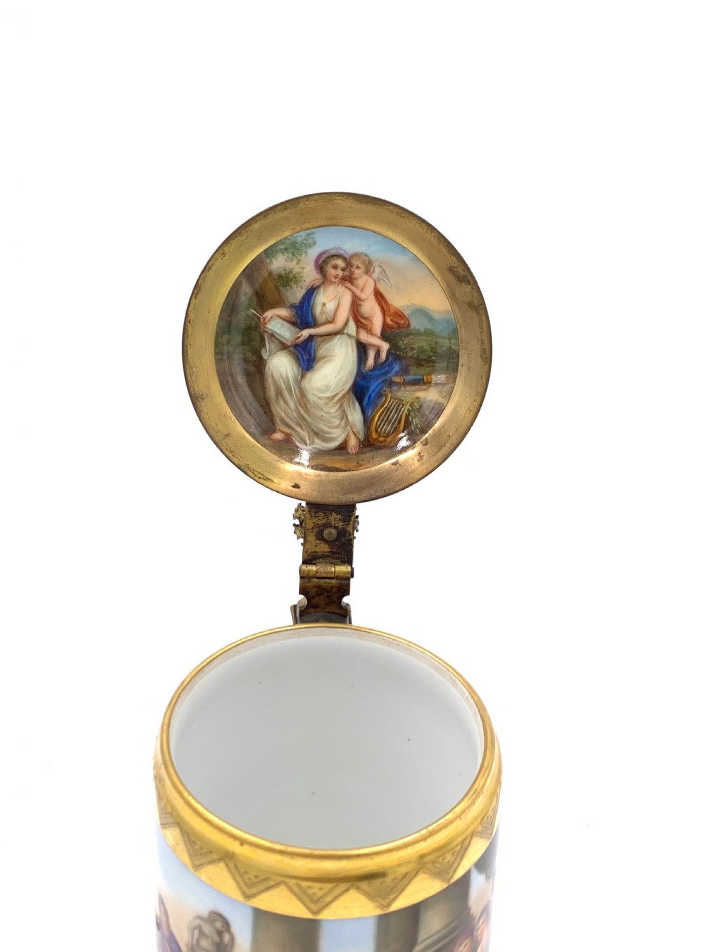 19th Century Royal Vienna Tankard With Lid View V