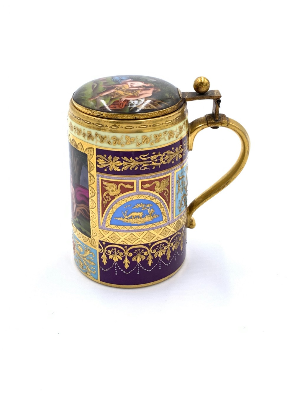19th Century Royal Vienna Tankard With Lid