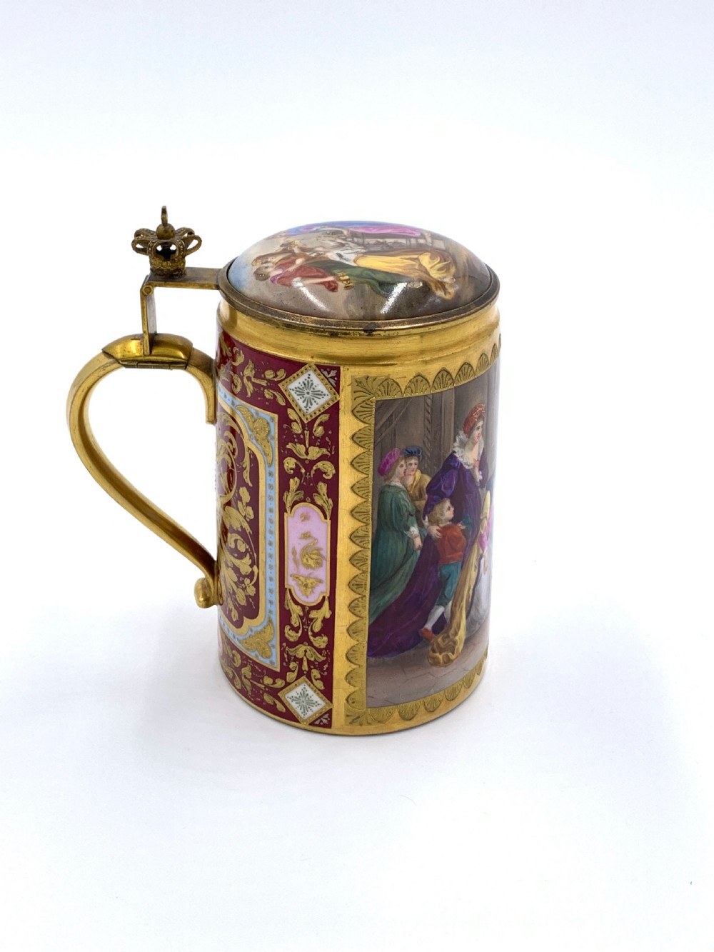 19th Century Signed Royal Vienna Tankard With Lid View III