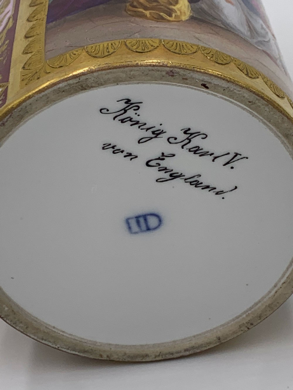 19th Century Signed Royal Vienna Tankard With Lid View VIII