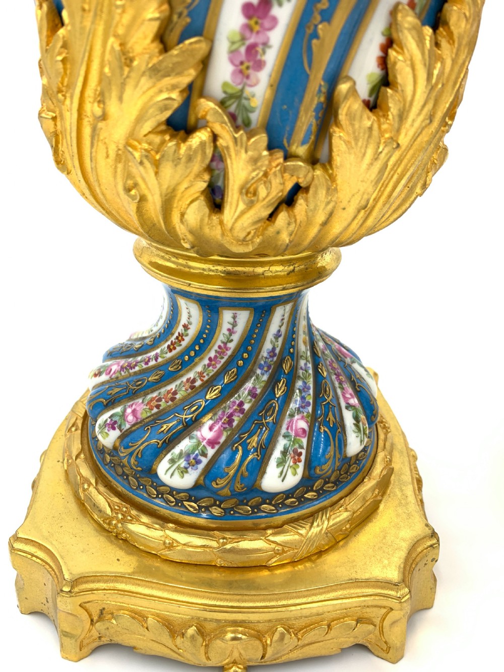 19th Century Pair of French Sevres Style Porcelain Vases View III