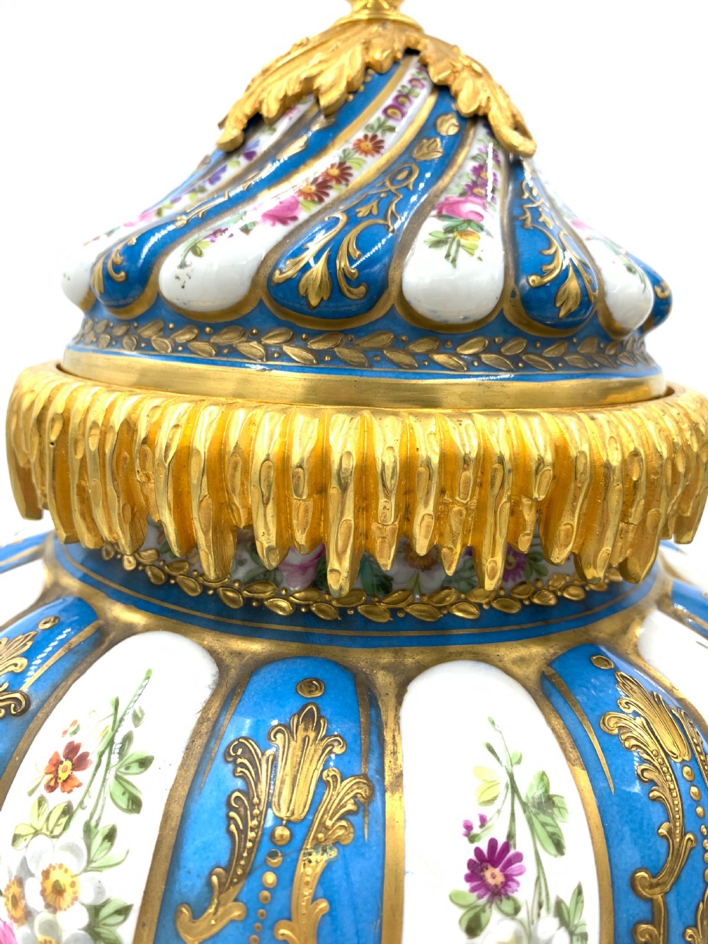 19th Century Pair of French Sevres Style Porcelain Vases View II