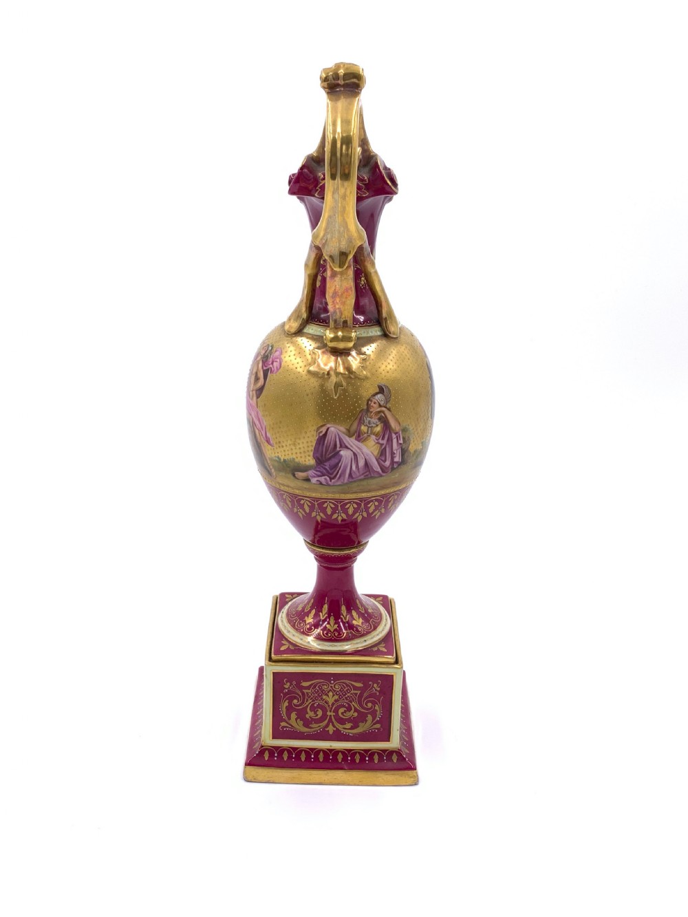 19th century royal Vienna porcelain ewer on stand View II
