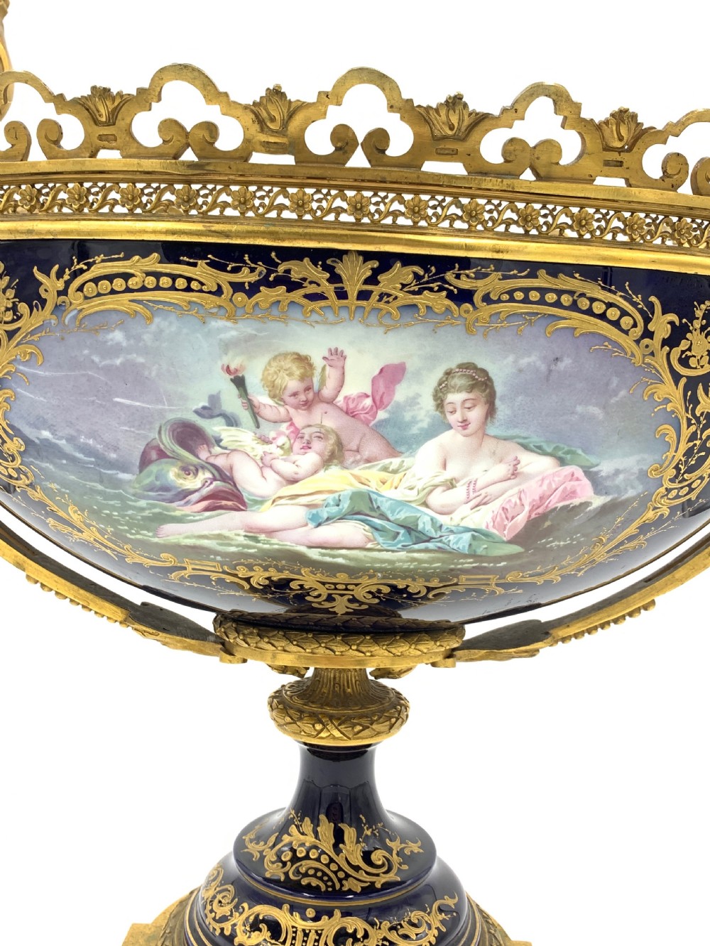Massive Sevres Style Porcelain and Gilt Bronze Centrepiece  View IV