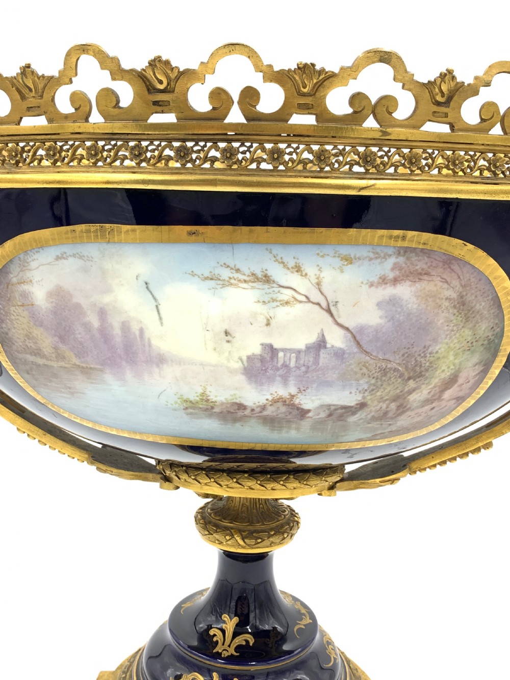 Massive Sevres Style Porcelain and Gilt Bronze Centrepiece  View V