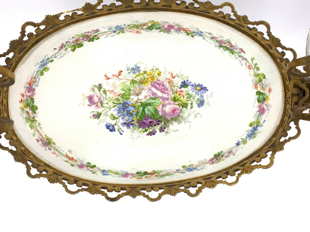 Massive Sevres Style Porcelain and Gilt Bronze Centrepiece  View VII