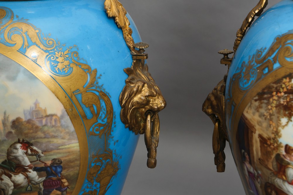 Pair of French Sevres style Vases  View II