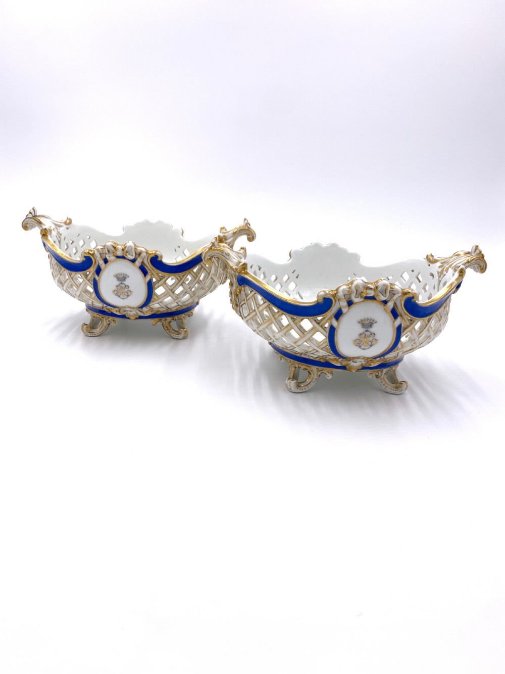 Marcolini Period Meissen Porcelain Open Work Fruit Basket  View III