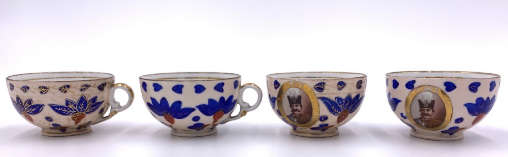 A Fine 19th Century Qajar Bohemian Tea Set  View III