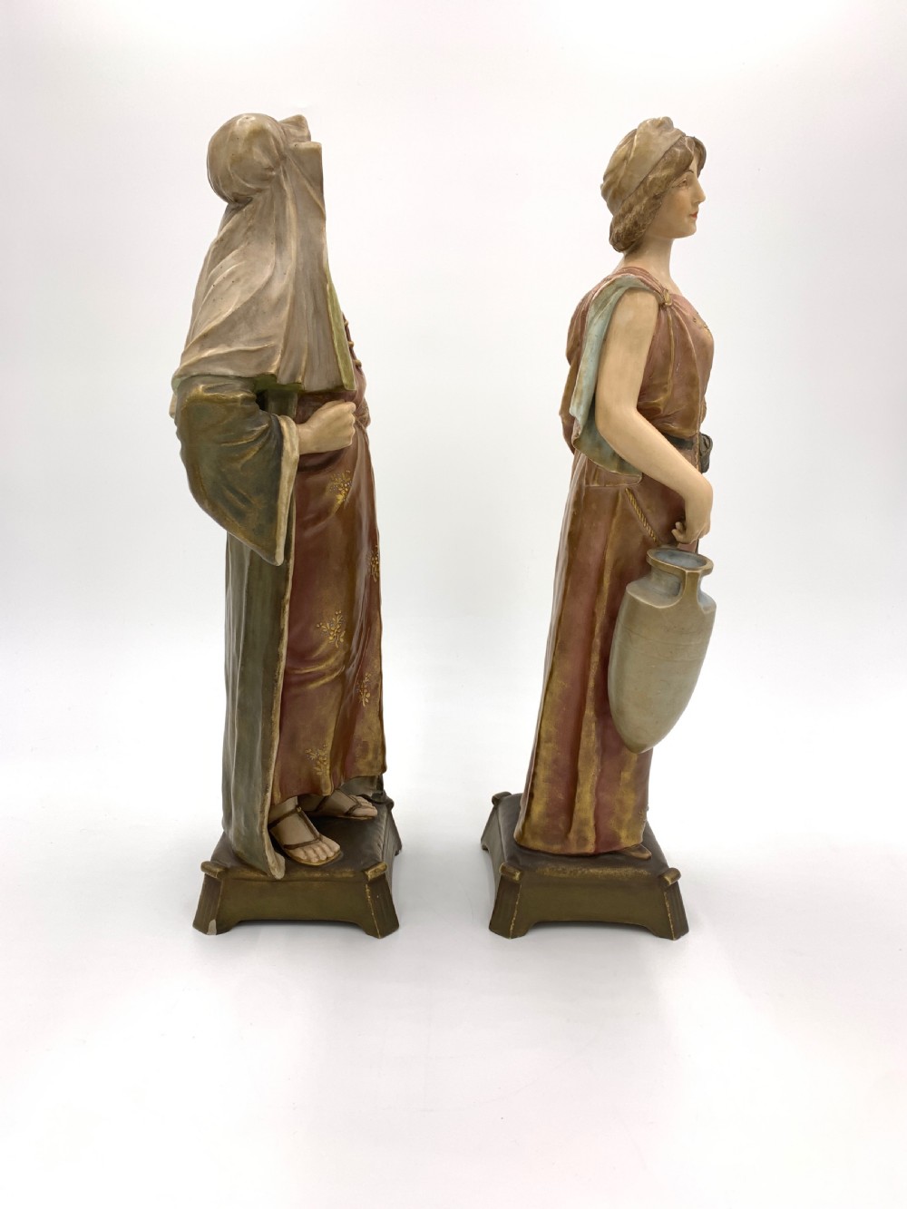 Pair of Royal Vienna Porcelain Figurines Man & Woman  View IV