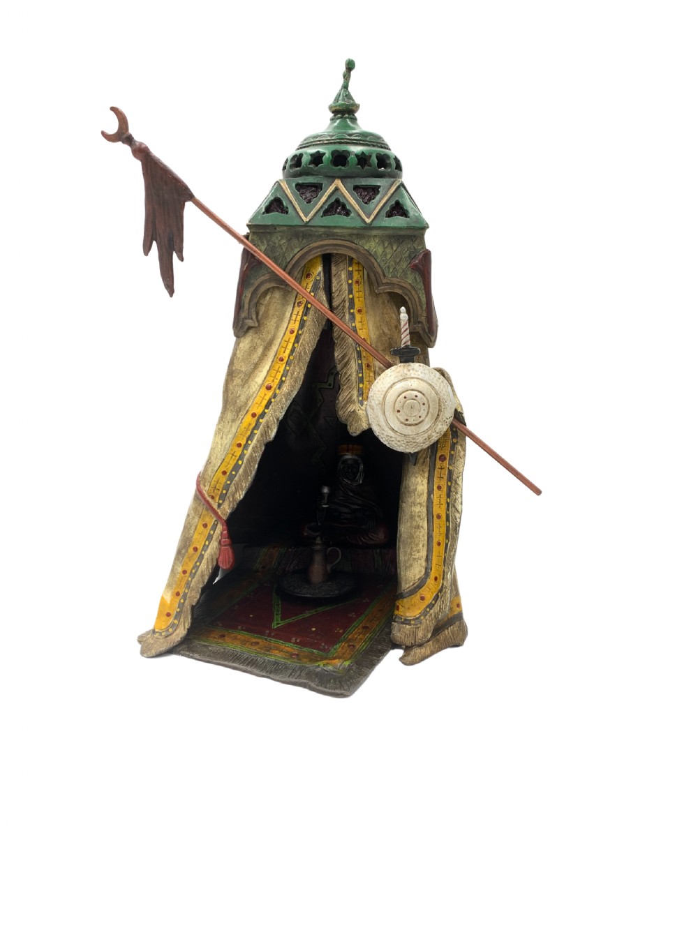 COLD PAINTED BRONZE BY FRANZ XAVER BERGMANN TABLE LAMP 