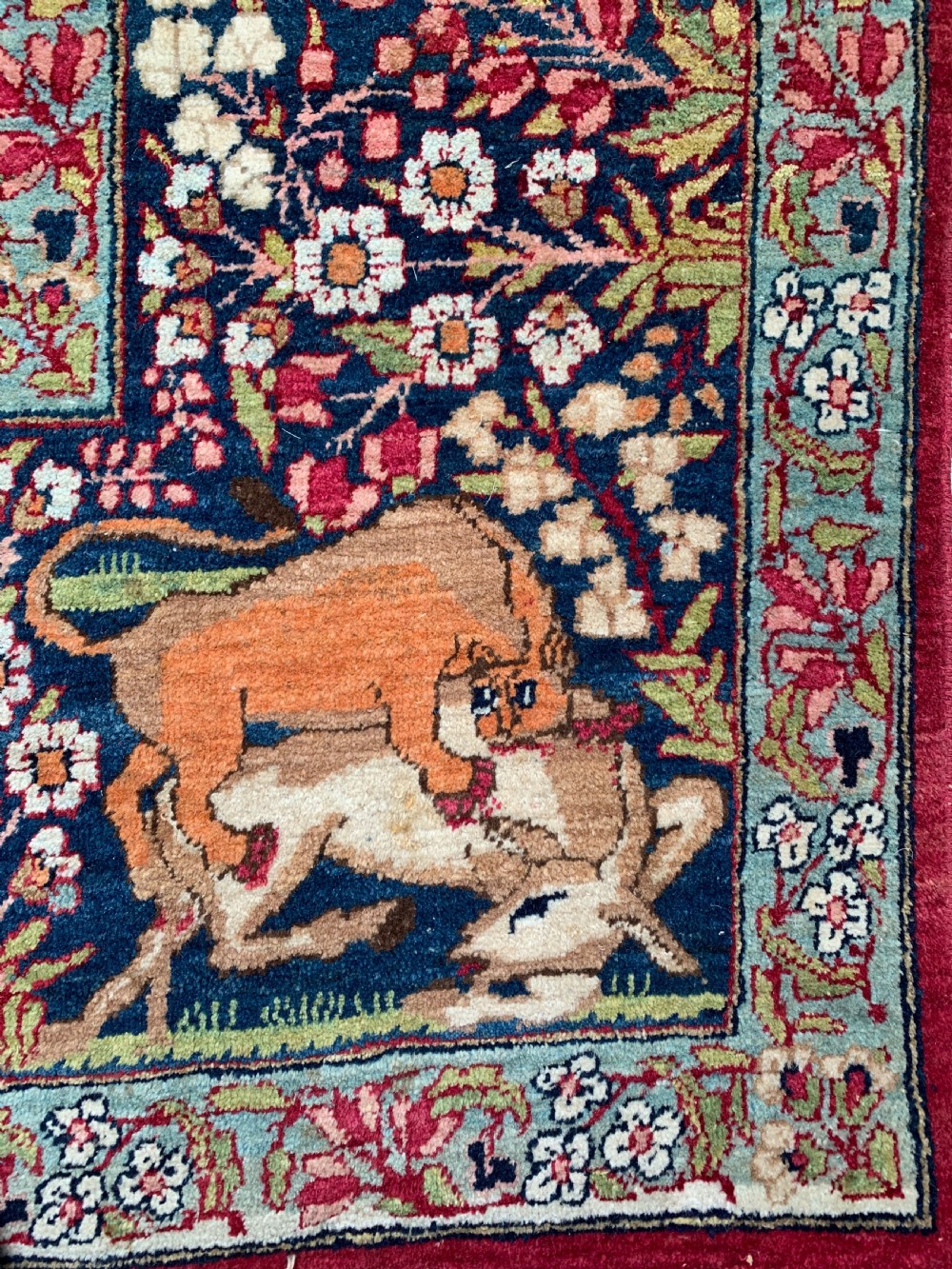 A FINE PICTORIAL KERMAN RAVER RUG, CIRCA 1910 View II