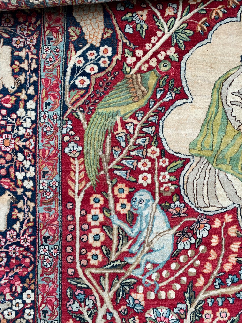 A FINE PICTORIAL KERMAN RAVER RUG, CIRCA 1910 View VII