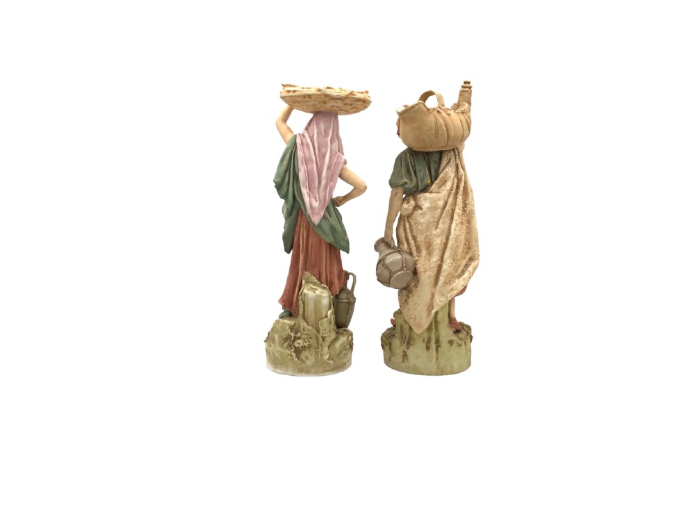 PAIR OF ROYAL DUX BOHEMIA PORCELAIN FIGURES OF AN EASTERN WATER BEARER AND HIS COMPANION  View III
