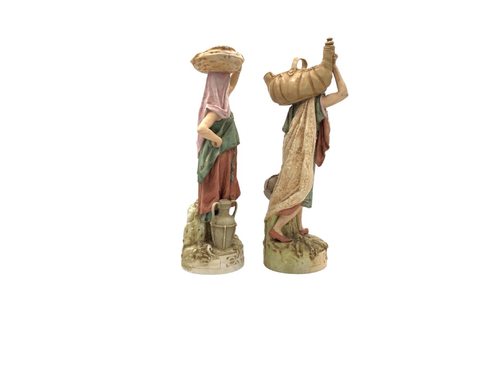 PAIR OF ROYAL DUX BOHEMIA PORCELAIN FIGURES OF AN EASTERN WATER BEARER AND HIS COMPANION  View IV