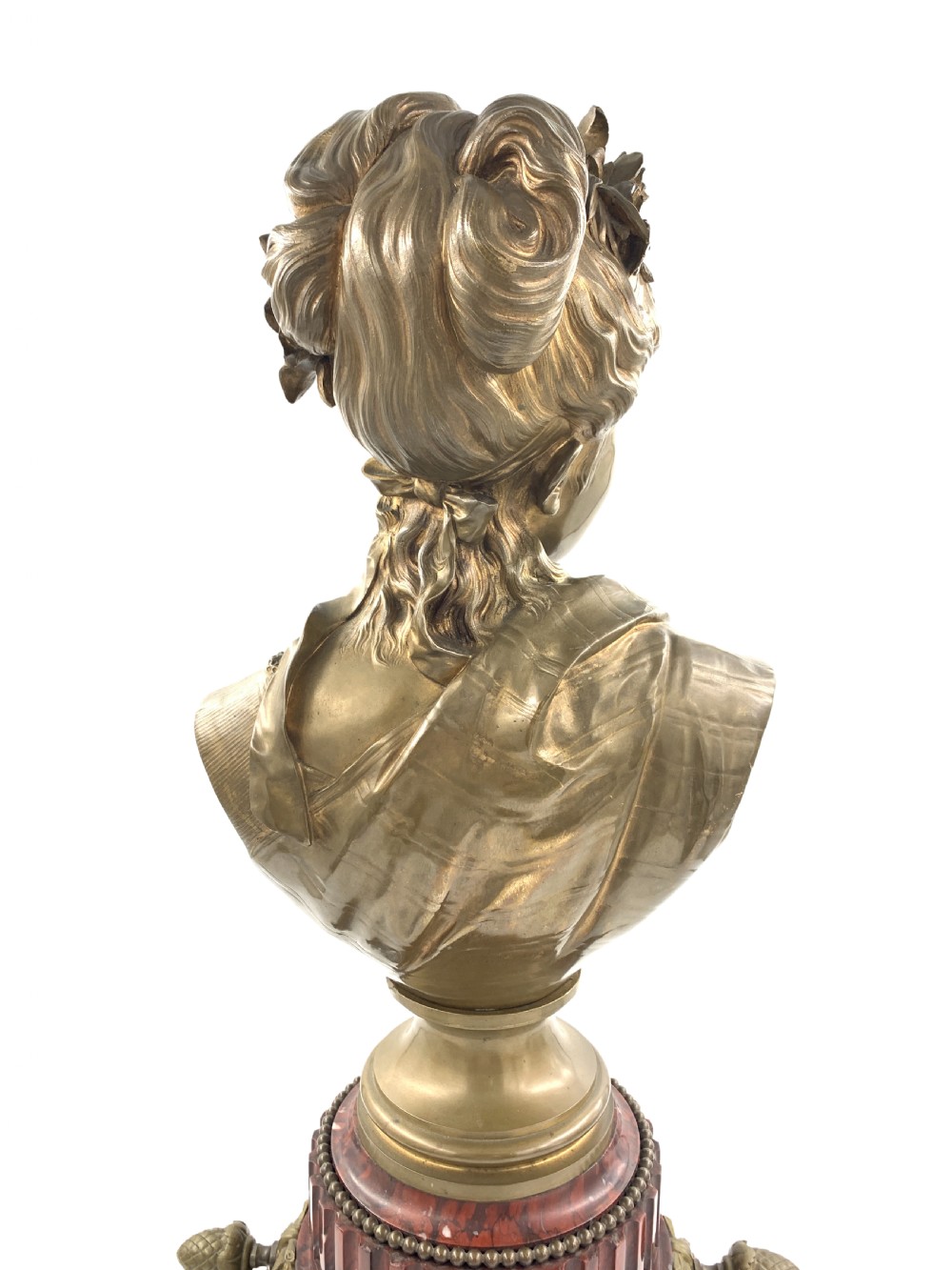 A BRONZE BUSTE OF A LADY BY LEOPOLD HARZÉ View III