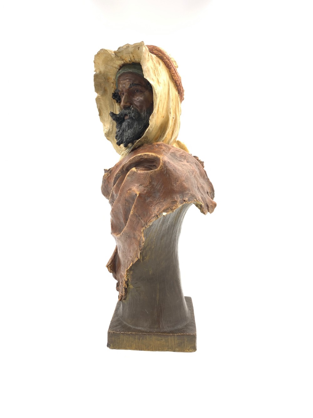 EDUARD STELLMACHER TERRACOTTA BUST OF AN ARAB MAN, LATE 19TH CENTURY  View II