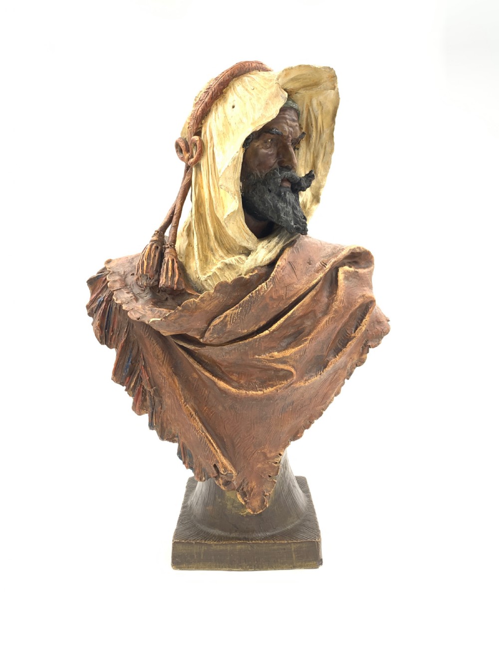 EDUARD STELLMACHER TERRACOTTA BUST OF AN ARAB MAN, LATE 19TH CENTURY  View VI