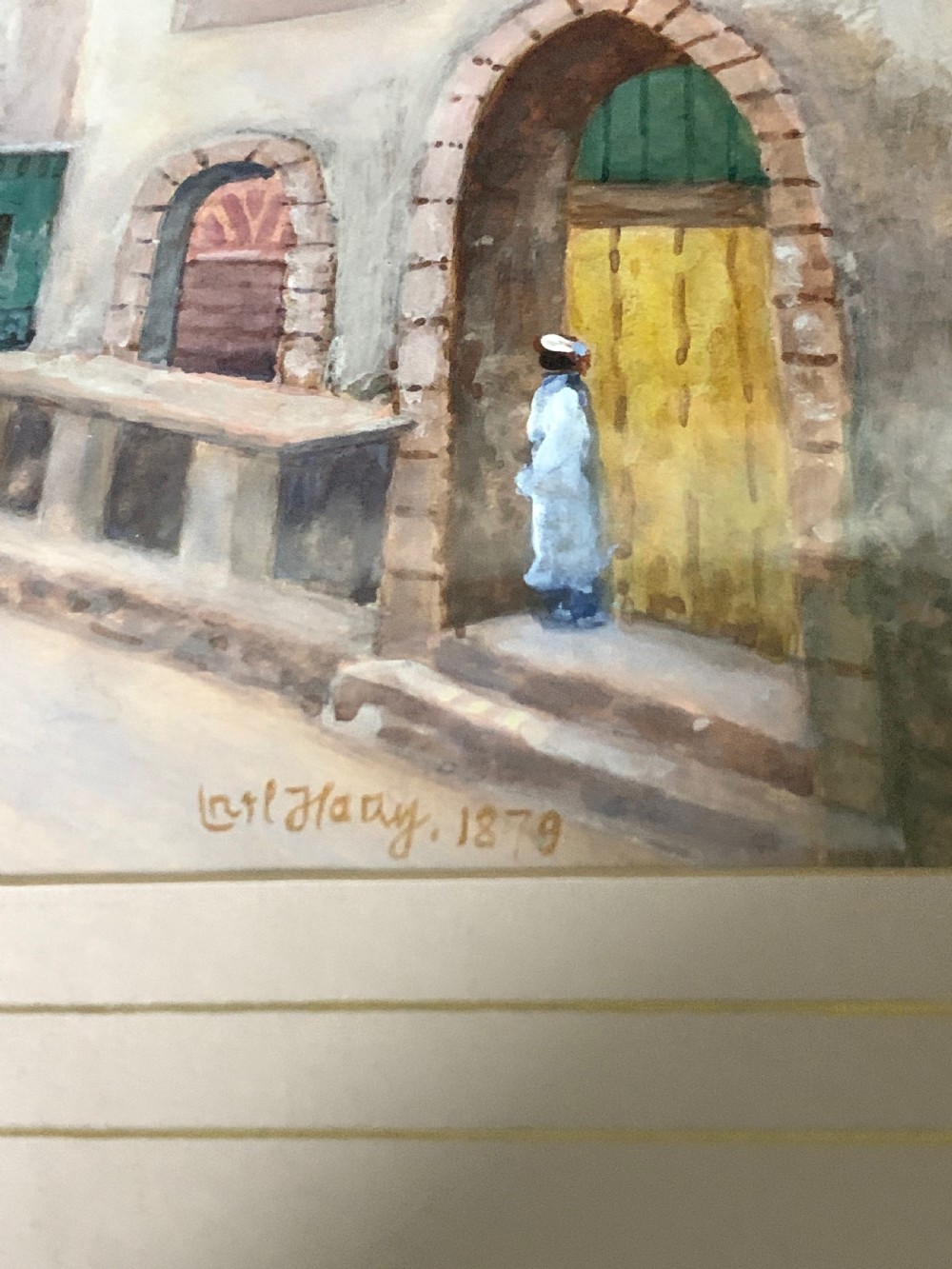 PAIR OF ORIENTALIST WATERCOLOUR PAINTINGS SINGED AND DATED  View II