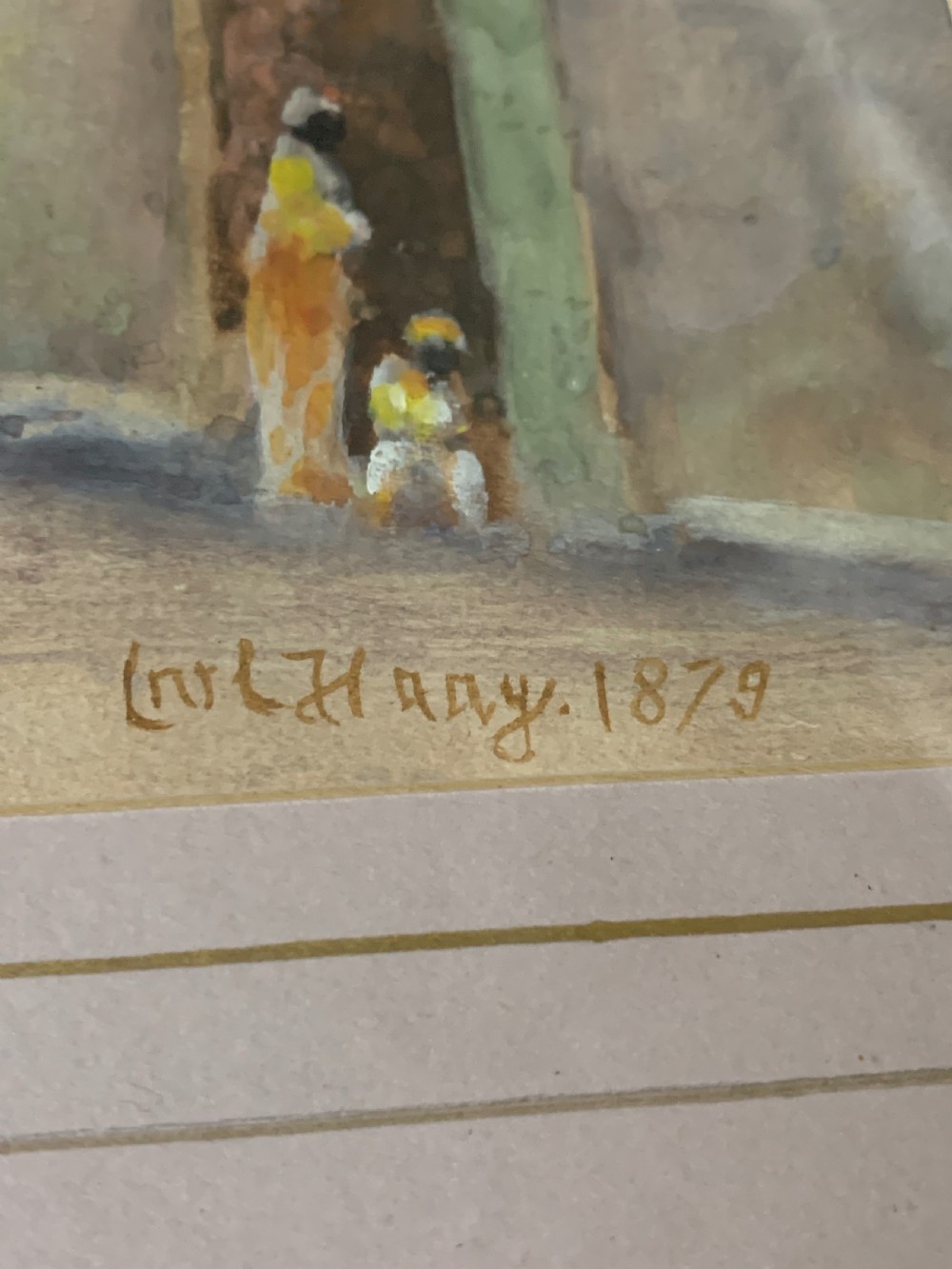 PAIR OF ORIENTALIST WATERCOLOUR PAINTINGS SINGED AND DATED  View VII