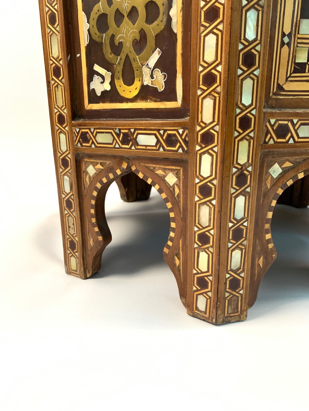 A Pair of Ottoman Mother-of-Pearl and Tortoiseshell Stands,19th Century  View IV
