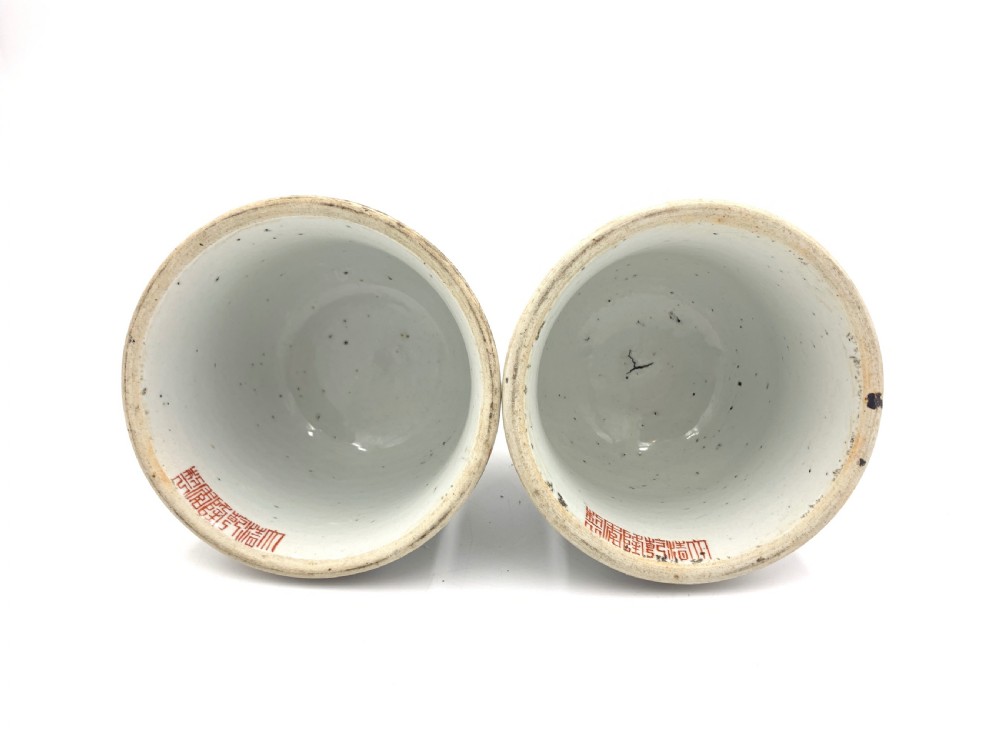PAIR OF ANTIQUE CHINESE FAMILLE ROSE CANDLESTICK, CHINA, 18TH CENTURY View IV