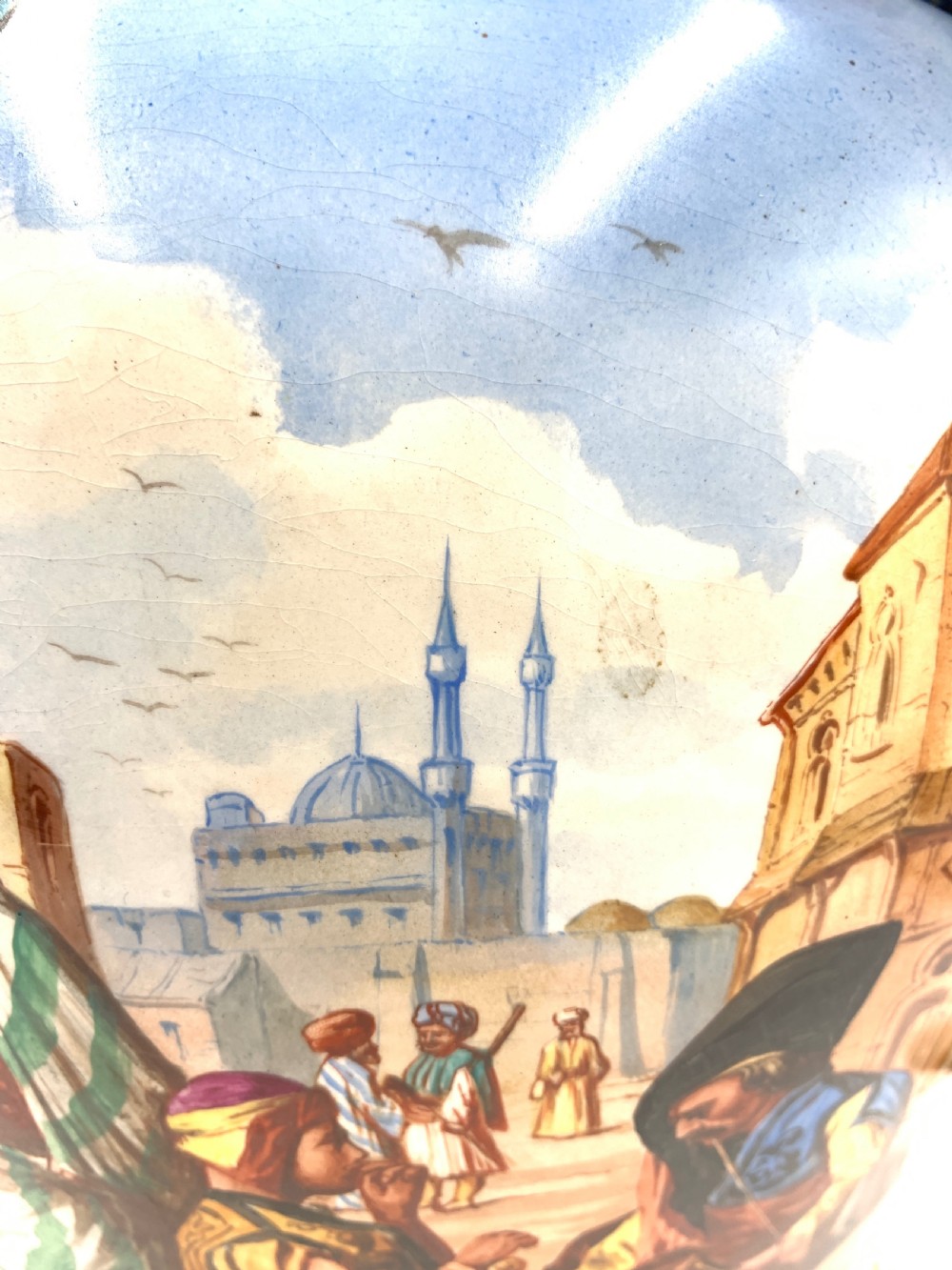 ORIENTAL PORCELAIN VASE DEPICTING ARAB MARKET  View VII